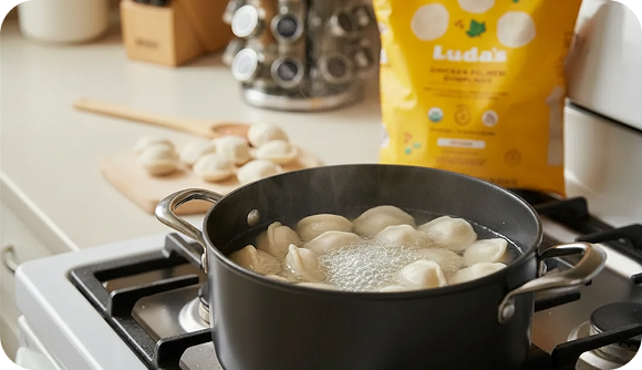 Chicken Pelmeni & Tomato Soup