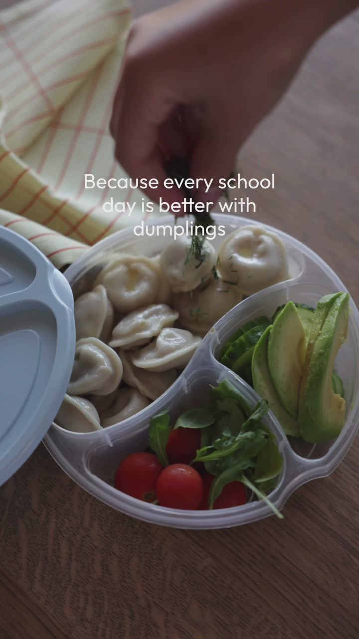 Back to school lunchbox packed with Luda's pelmeni dumplings